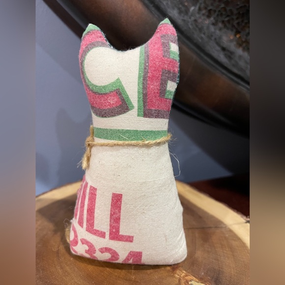 Cat Plaid Stuffed Christmas Decor. Handmade Craft. - Picture 2 of 5